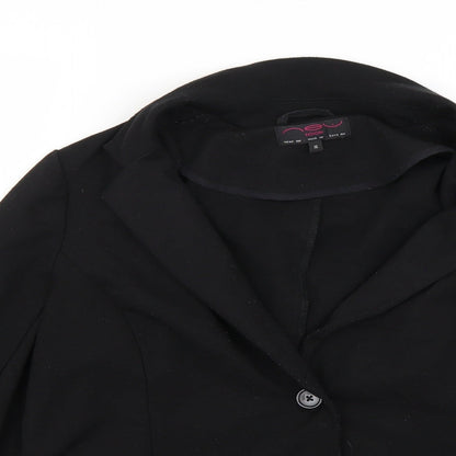 New Look Womens Black   Overcoat Coat Size 16