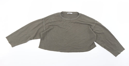 Womens UK Size S Zara Green Pullover Jumper