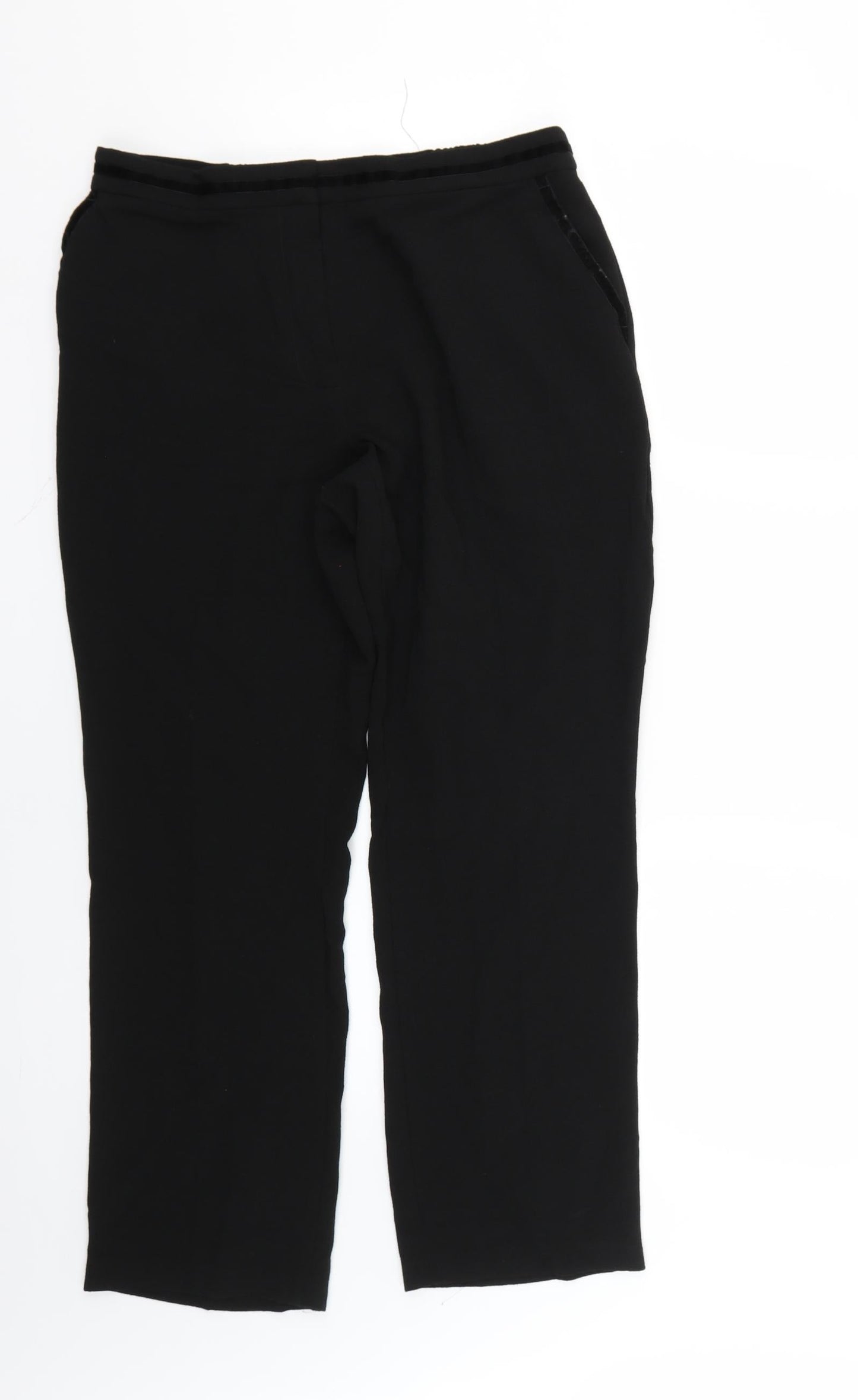 Womens UK Size 12 Marks and Spencer Regular Fit  Black Trousers