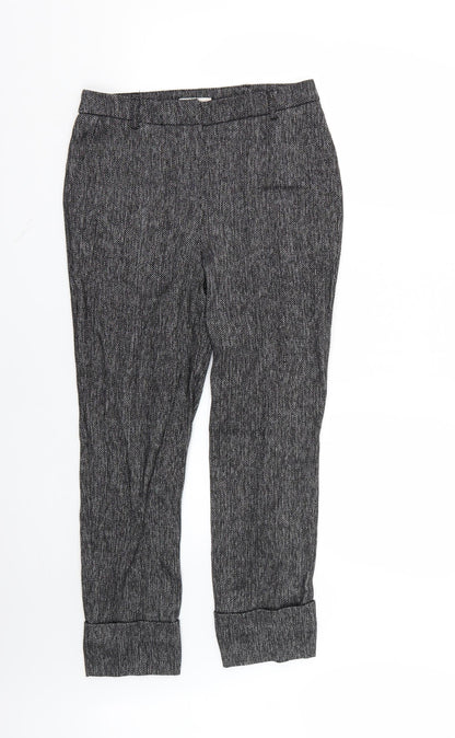 TU Womens Grey Argyle/Diamond  Trousers  Size 8 L24 in