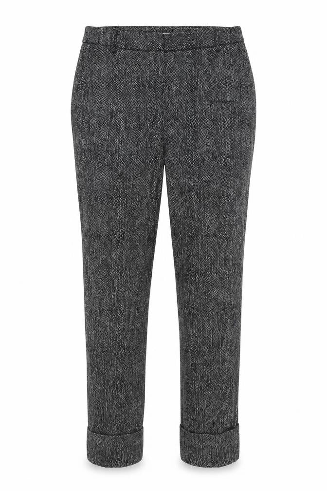 Front view of Tu women’s grey argyle/diamond trousers, size UK 8, 24-inch leg