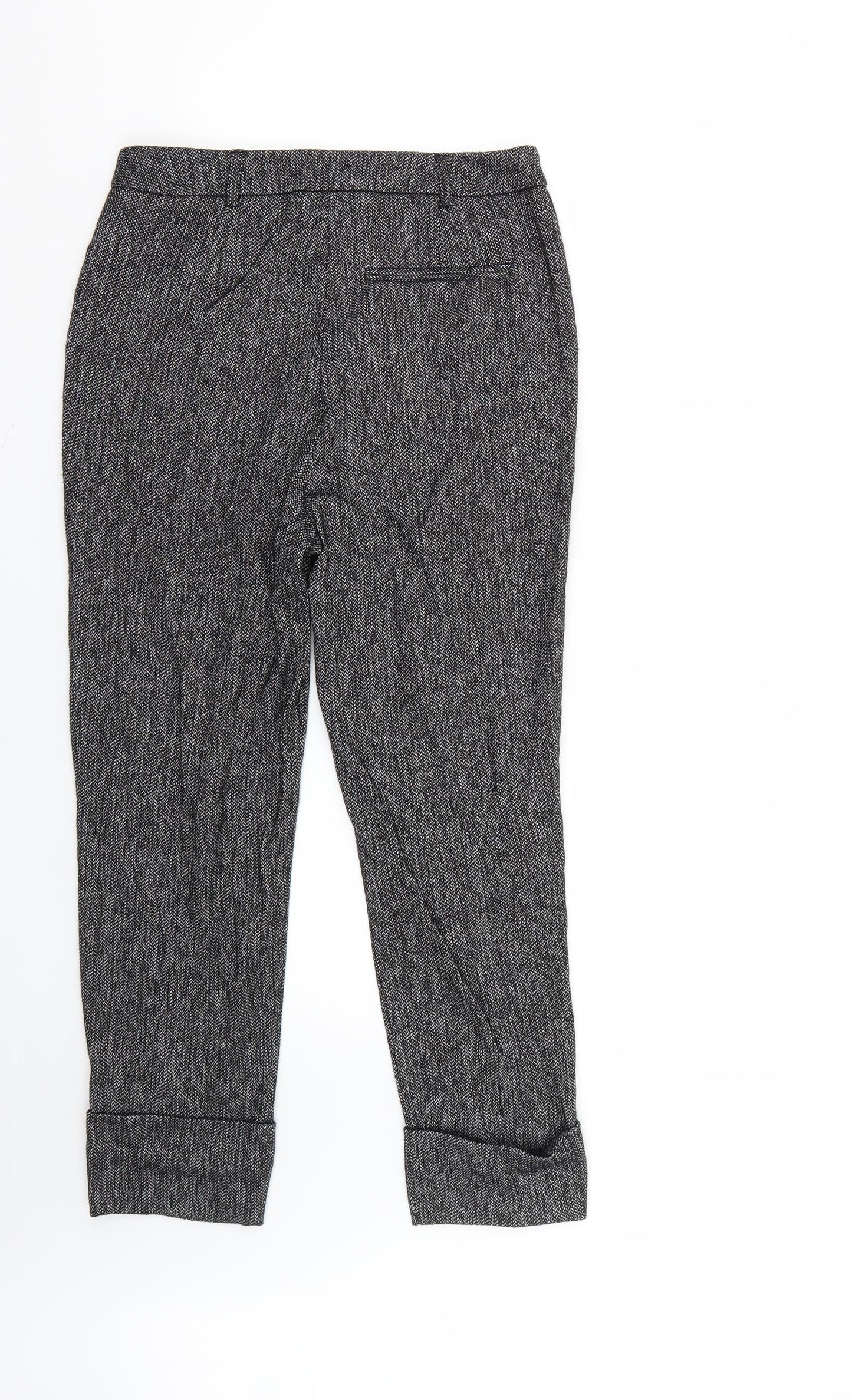 TU Womens Grey Argyle/Diamond  Trousers  Size 8 L24 in