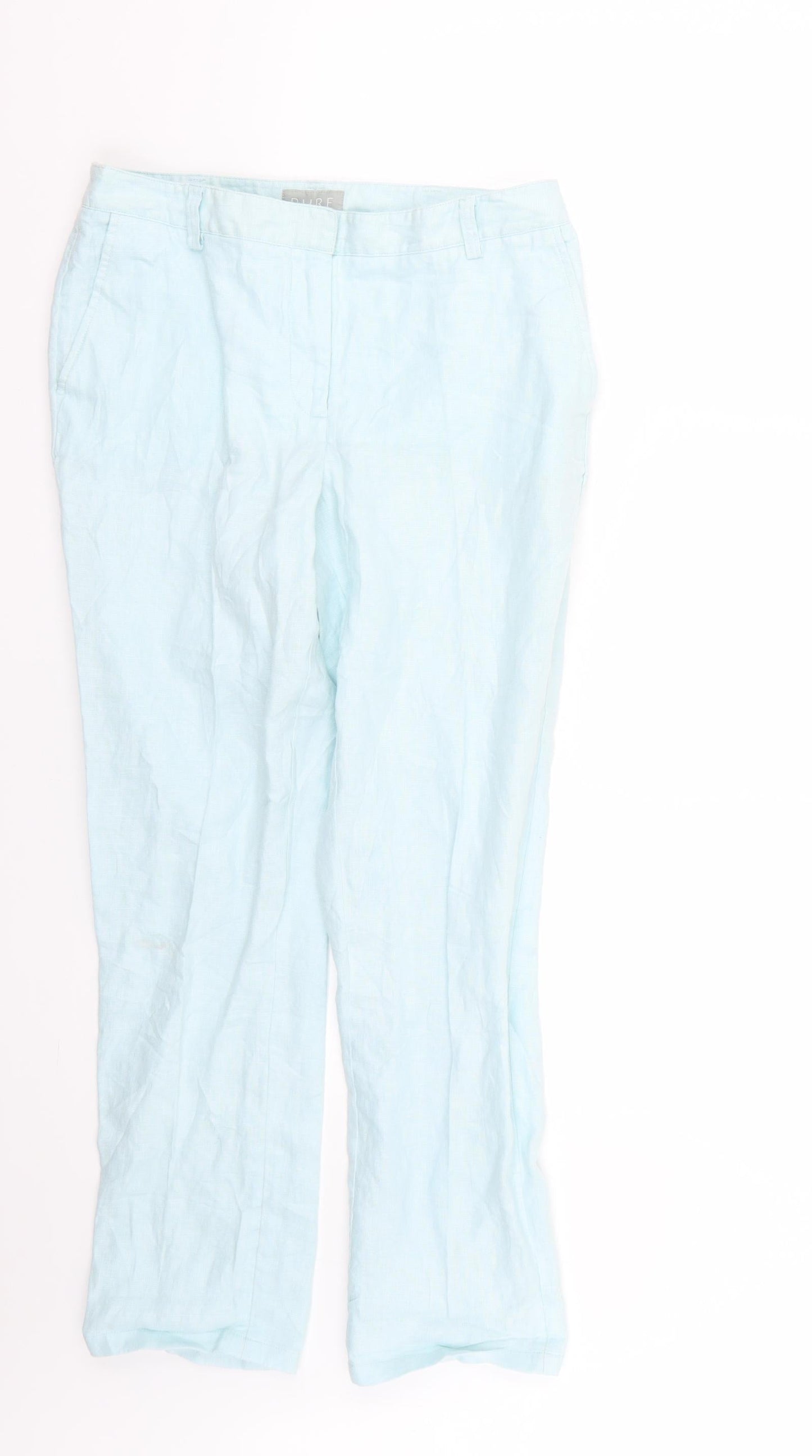 Pure Womens Blue   Trousers  Size 10 L25 in