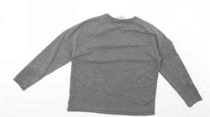 TU Womens Grey Animal Print  Pullover Jumper Size 10