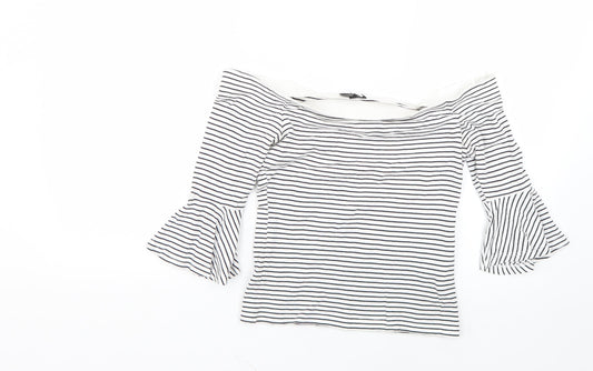 Womens UK Size 10 Topshop Multicoloured Basic Blouse