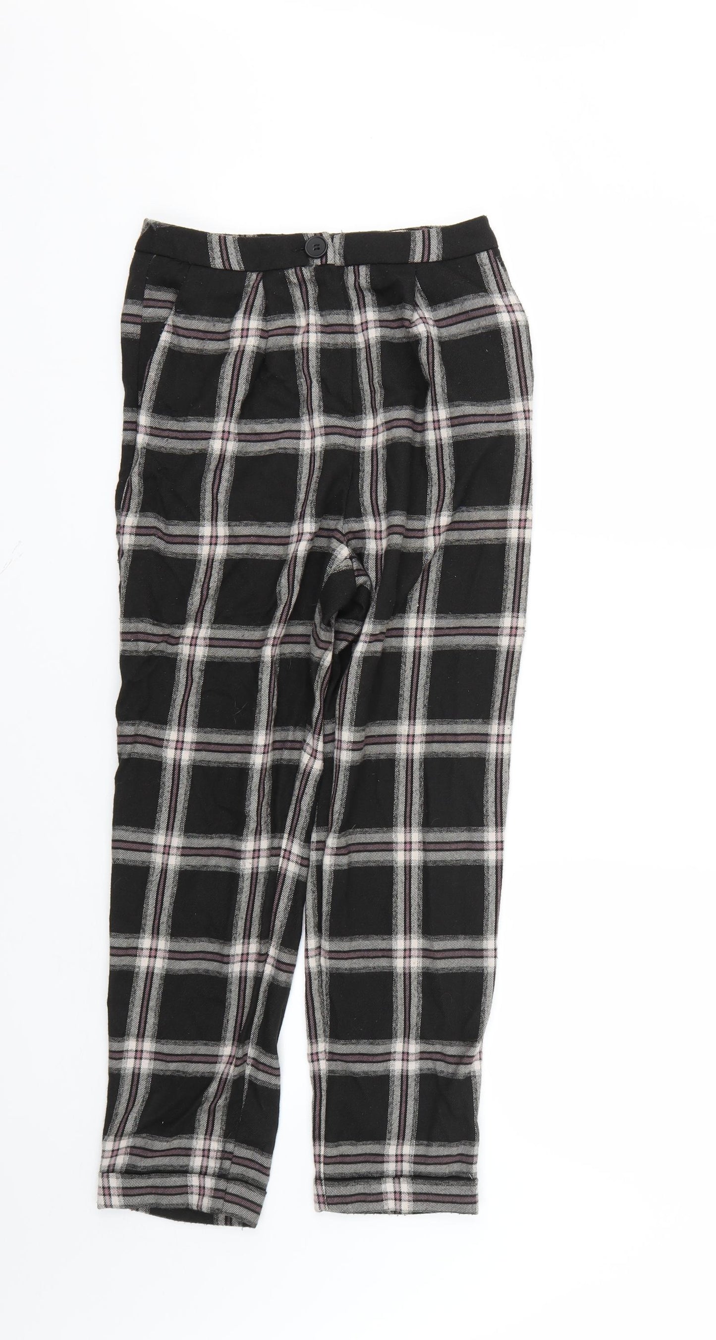 Womens UK Size  Preworn Regular Fit  Black Trousers