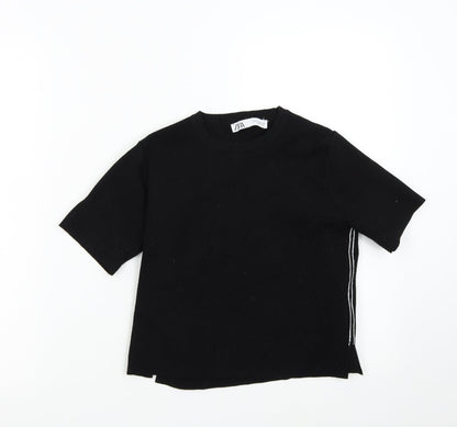 Womens UK Size M Zara Black Pullover Jumper