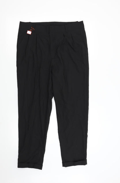 Womens UK Size 34 ASOS Regular Fit  Black Trousers