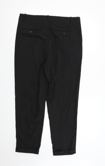 Womens UK Size 34 ASOS Regular Fit  Black Trousers