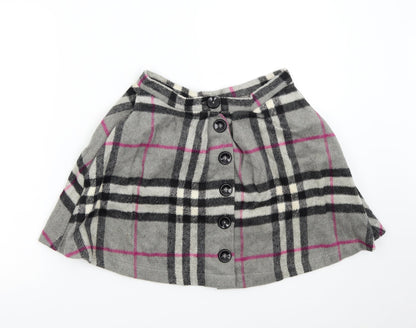 ikandi Womens Grey Check  Mini Skirt Size 10