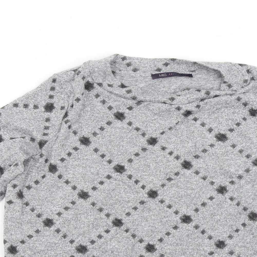 Womens UK Size 12 M&S Grey Pullover Jumper