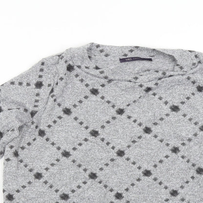 Womens UK Size 12 M&S Grey Pullover Jumper