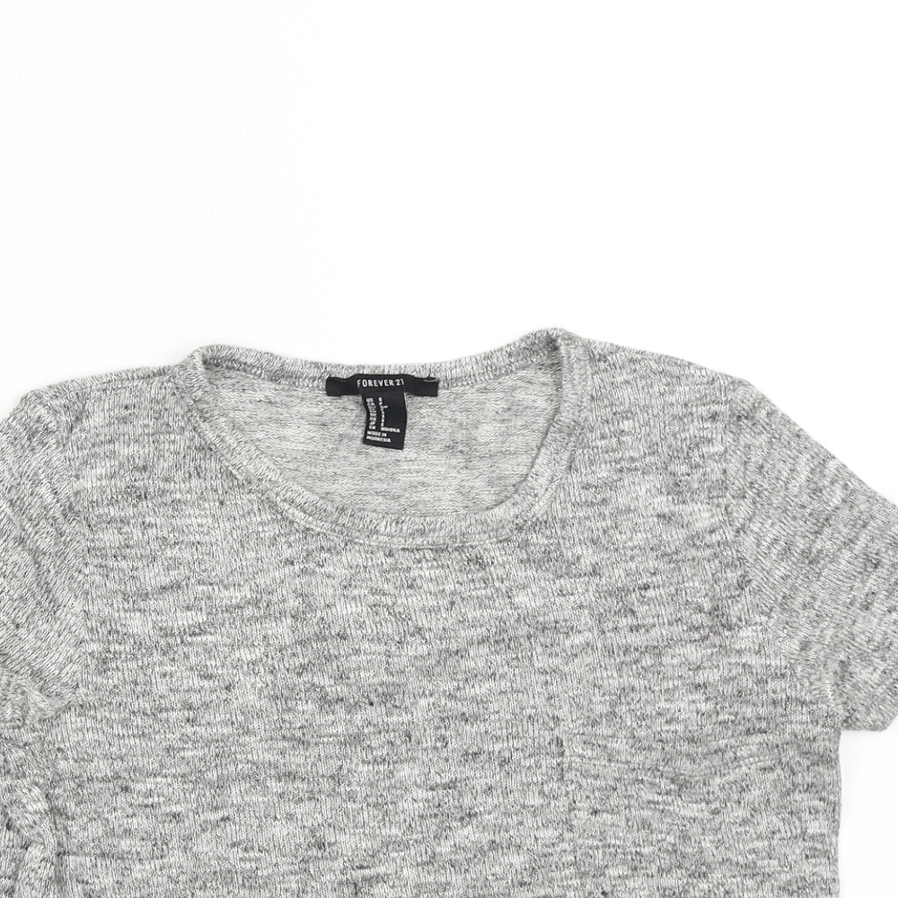 FOREVER 21 Womens Grey  Knit Pullover Jumper Size S