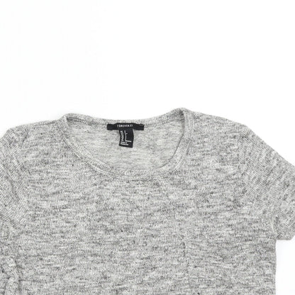 FOREVER 21 Womens Grey  Knit Pullover Jumper Size S