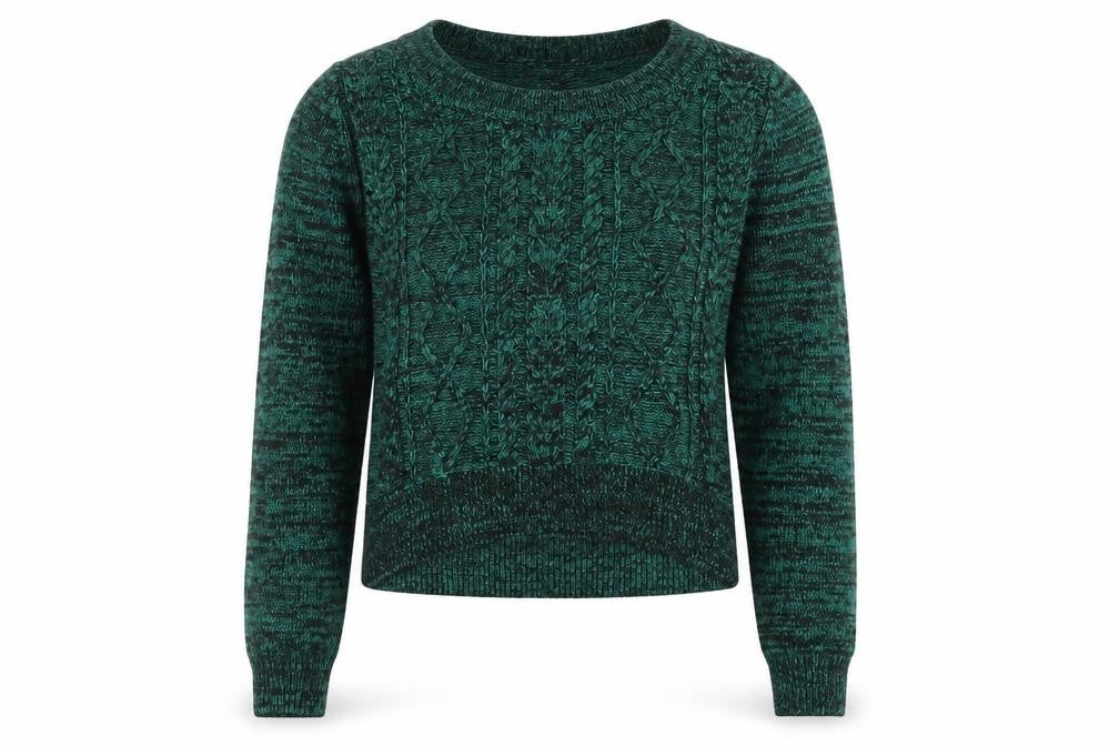 Womens UK Size 4 H&M Green Pullover Jumper