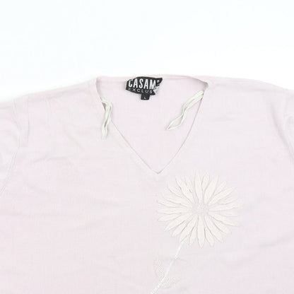 Womens UK Size L Casamia Pink Pullover Jumper
