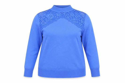 Womens UK Size 18 Kaleidoscope Blue Pullover Jumper