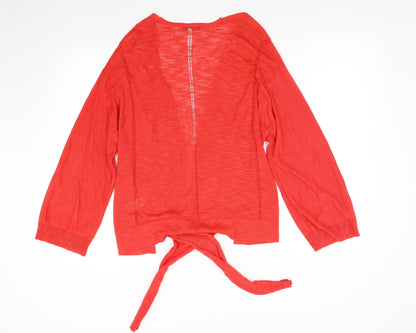 Womens UK Size S NEXT Red Cardigan Jumper