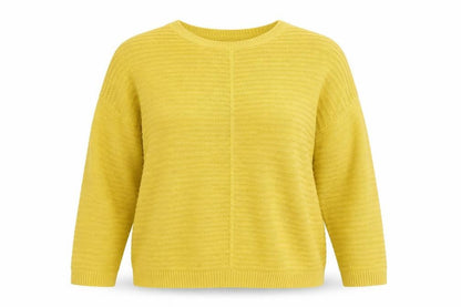 Womens UK Size L Peacocks Yellow Pullover Jumper