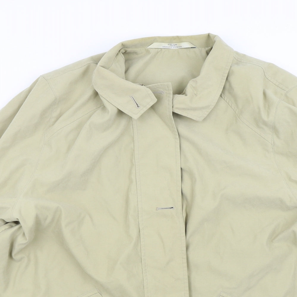 Womens UK Size 16 M&S Yellow Overcoat