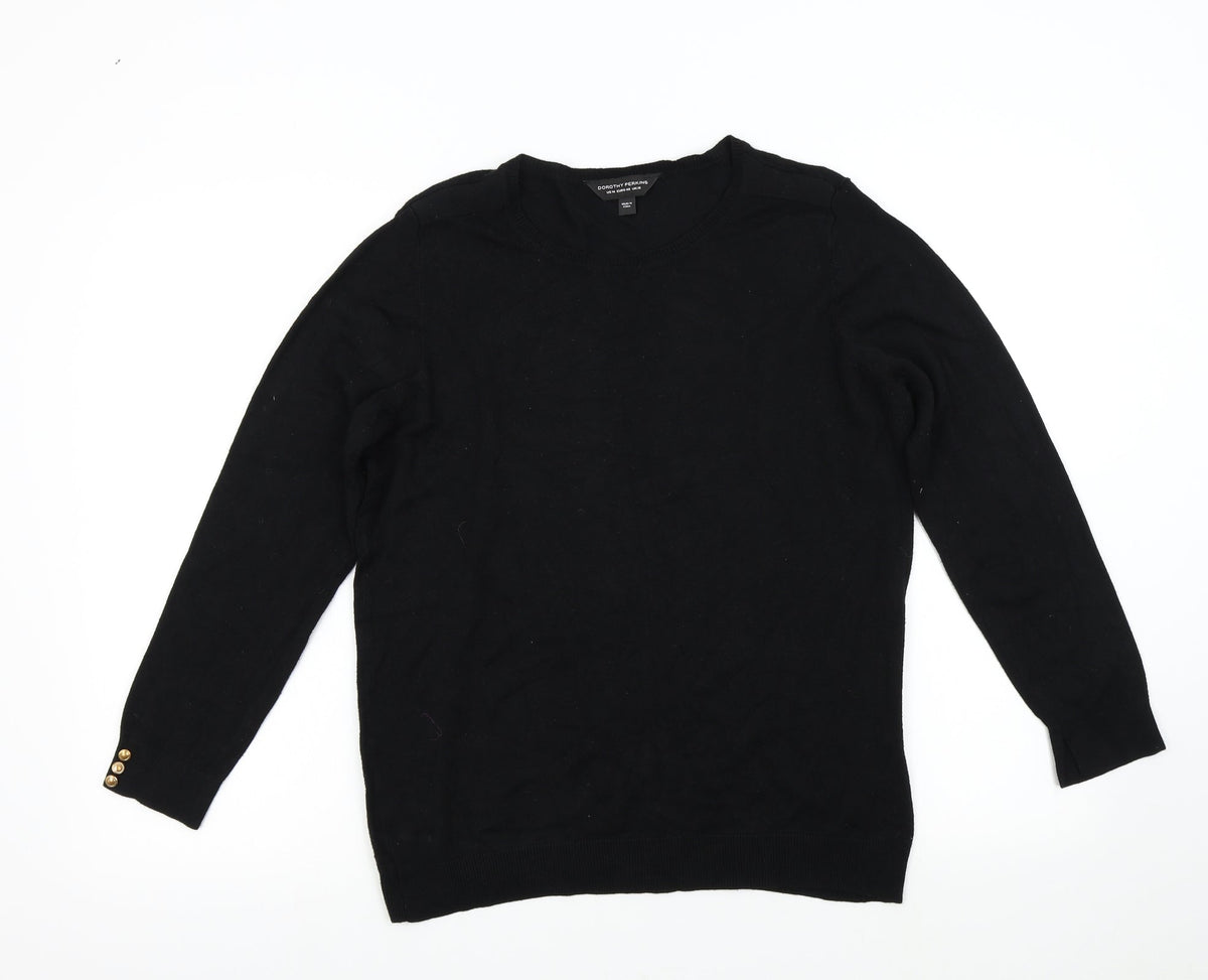 Womens UK Size 18 Dorothy Perkins Black Pullover Jumper