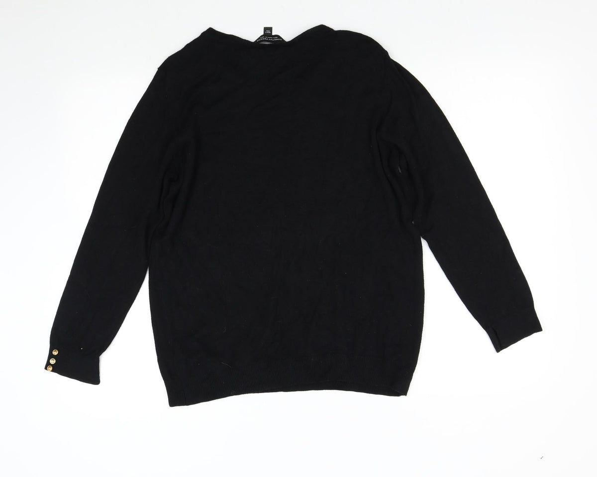 Womens UK Size 18 Dorothy Perkins Black Pullover Jumper