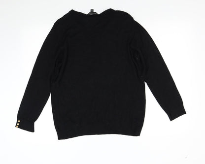Womens UK Size 18 Dorothy Perkins Black Pullover Jumper