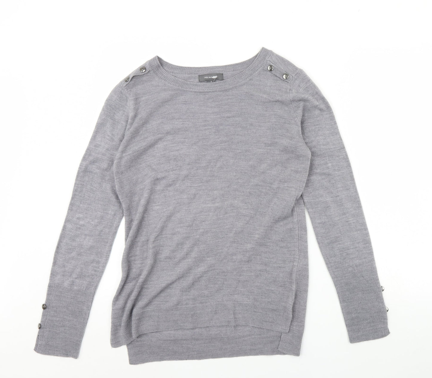 Primark Womens Grey   Pullover Jumper Size 10