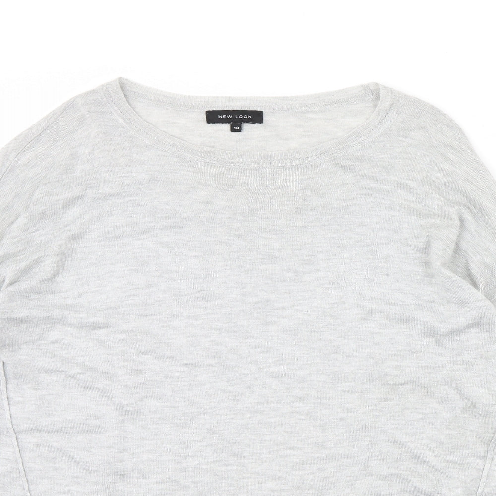 Womens UK Size 10 New Look Grey Pullover Jumper