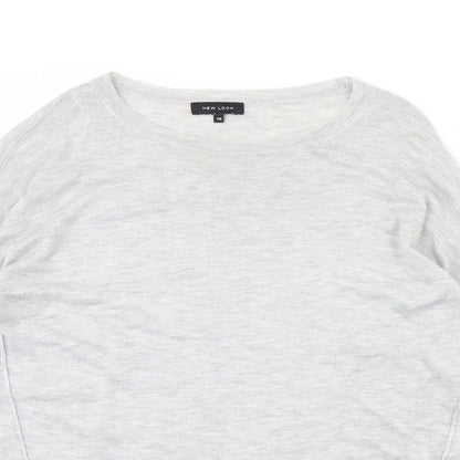 Womens UK Size 10 New Look Grey Pullover Jumper
