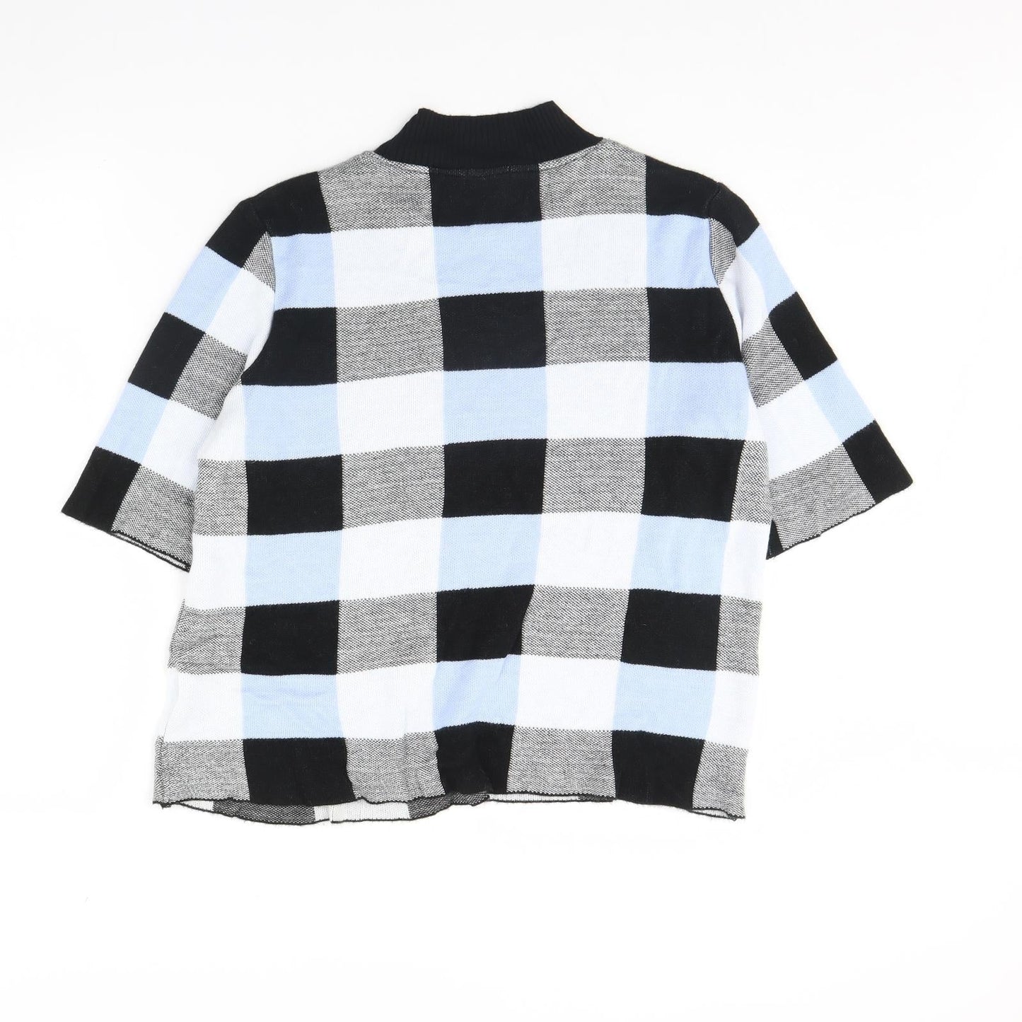 F&F Womens Blue Check  Pullover Jumper Size 16