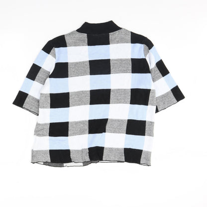 F&F Womens Blue Check  Pullover Jumper Size 16