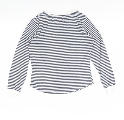F&F Womens Blue Striped  Cami Pyjama Top Size 8