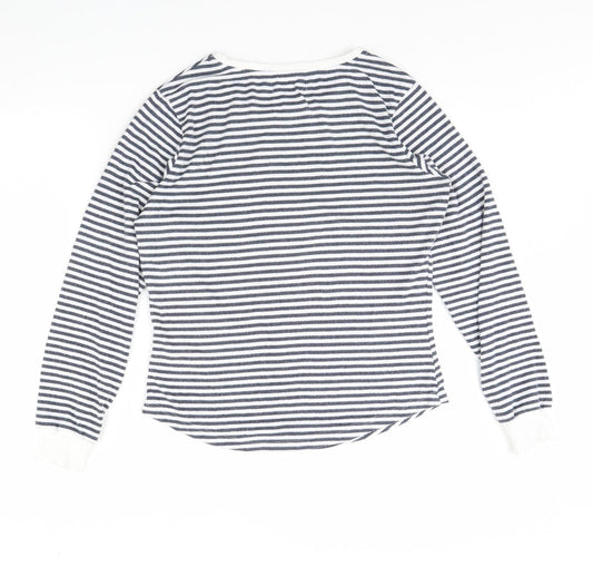 F&F Womens Blue Striped  Cami Pyjama Top Size 8