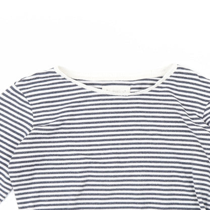 F&F Womens Blue Striped  Cami Pyjama Top Size 8