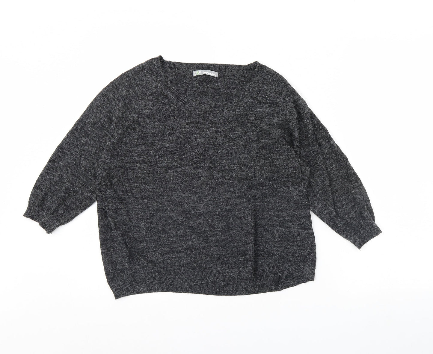 Womens UK Size 12 M&s Grey Pullover Jumper