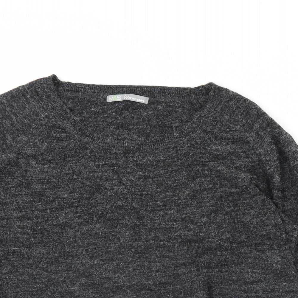 Womens UK Size 12 M&s Grey Pullover Jumper