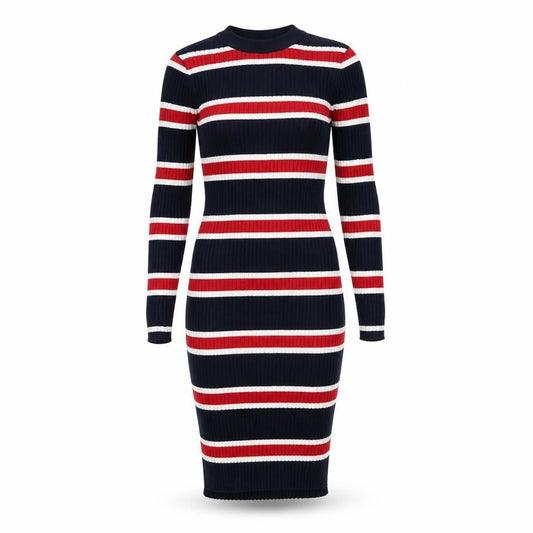 Divided Womens Blue Striped  Bodycon  Size 8