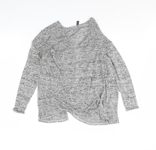 Womens UK Size S Divided Grey Cardigan Jumper