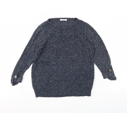 Womens UK Size 12 M&s Blue Pullover Jumper