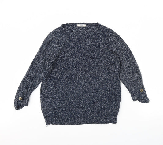 Womens UK Size 12 M&s Blue Pullover Jumper