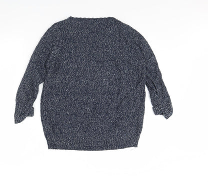 Womens UK Size 12 M&s Blue Pullover Jumper