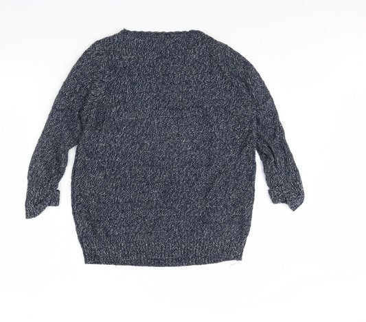Womens UK Size 12 M&s Blue Pullover Jumper