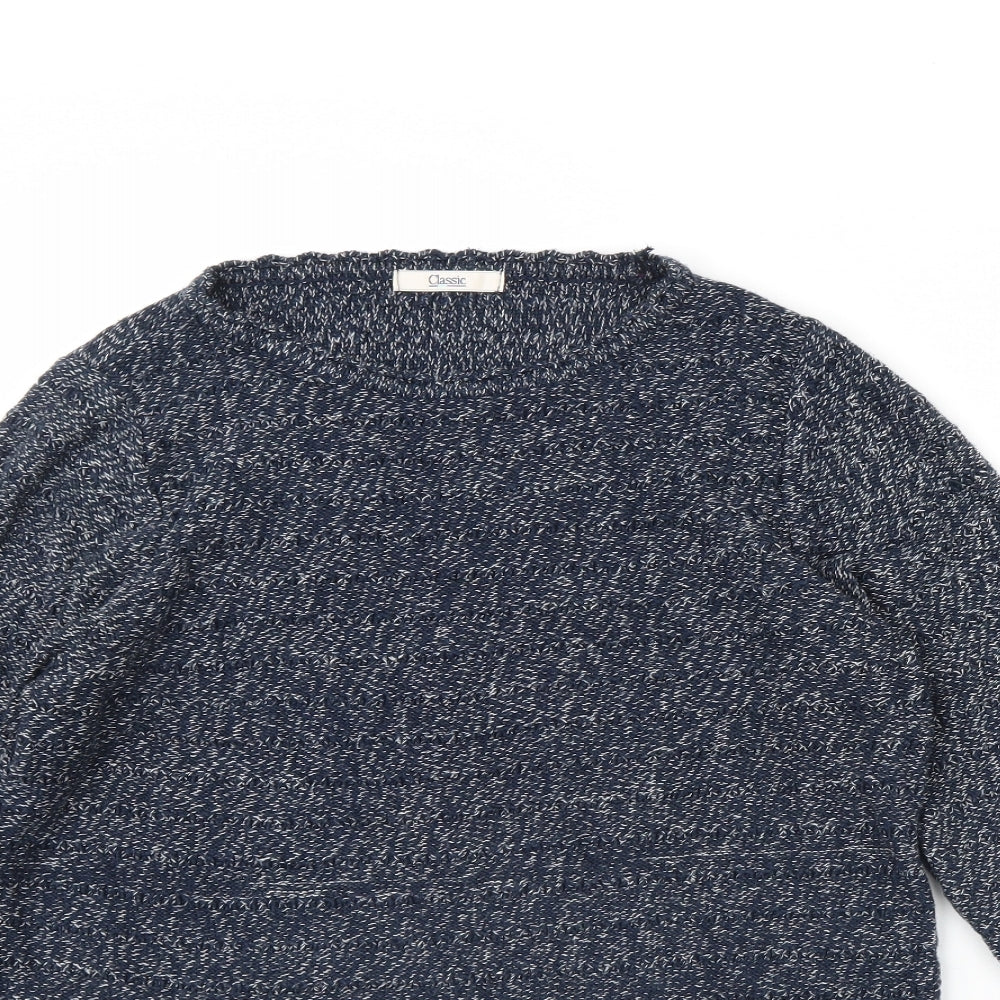 Womens UK Size 12 M&s Blue Pullover Jumper