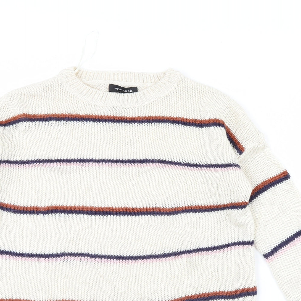 Womens UK Size S New Look Ivory Pullover Jumper