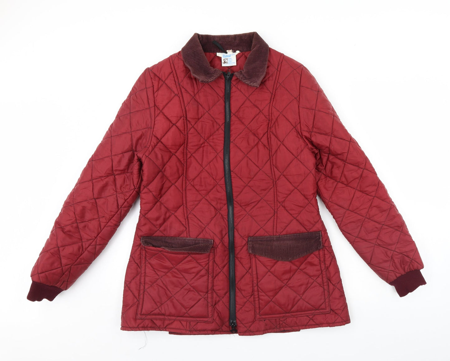 Womens UK Size 10 Preworn Red Rain Coat