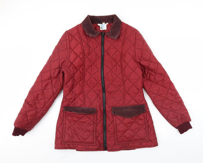 Womens UK Size 10 Preworn Red Rain Coat