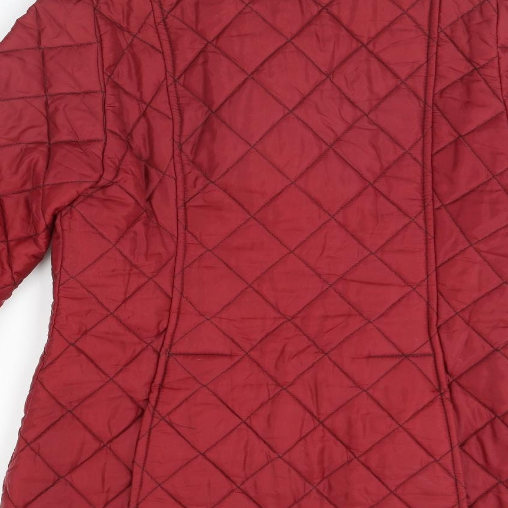 Womens UK Size 10 Preworn Red Rain Coat