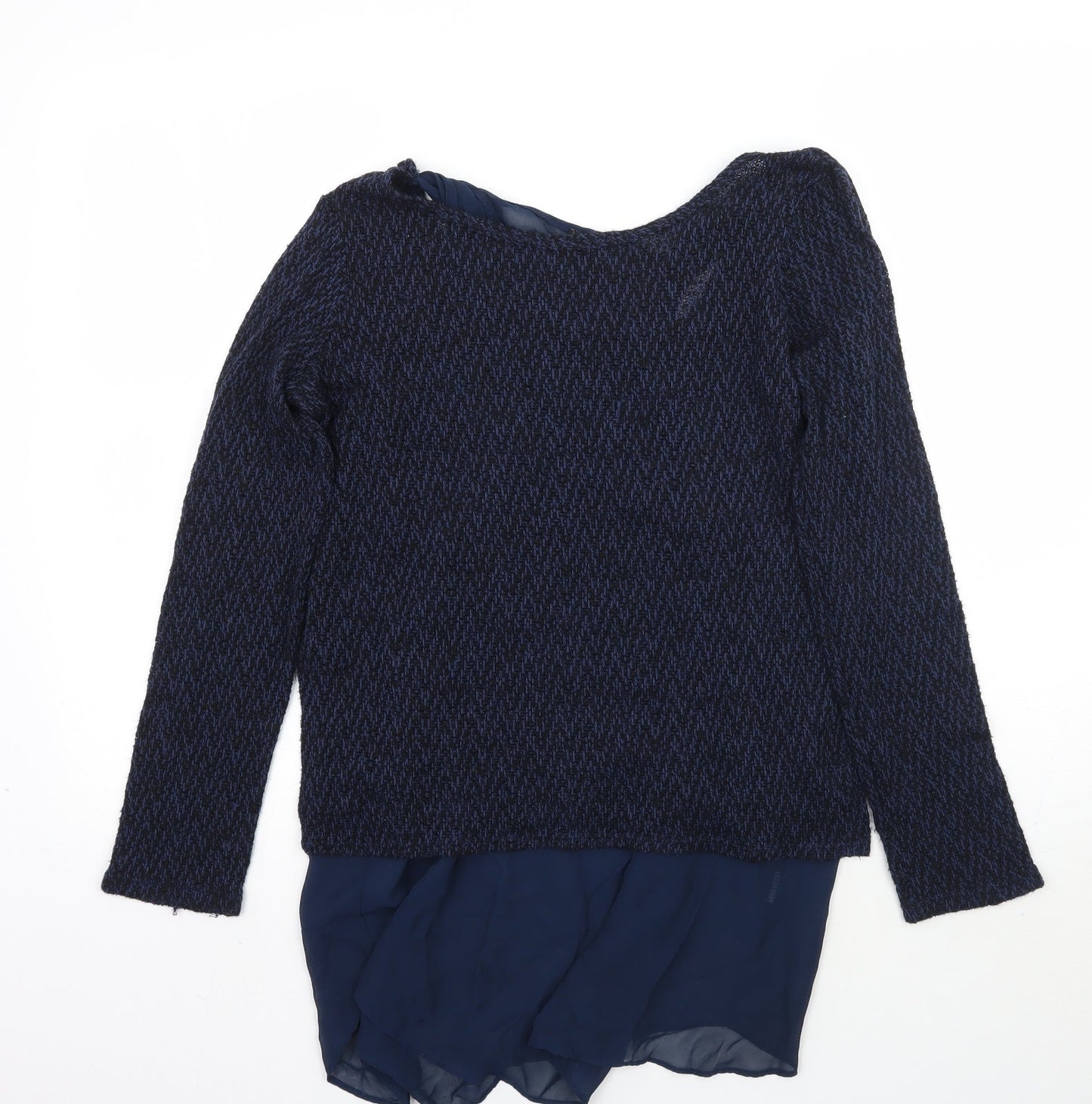 Womens UK Size L Green Envelope Blue Pullover Jumper