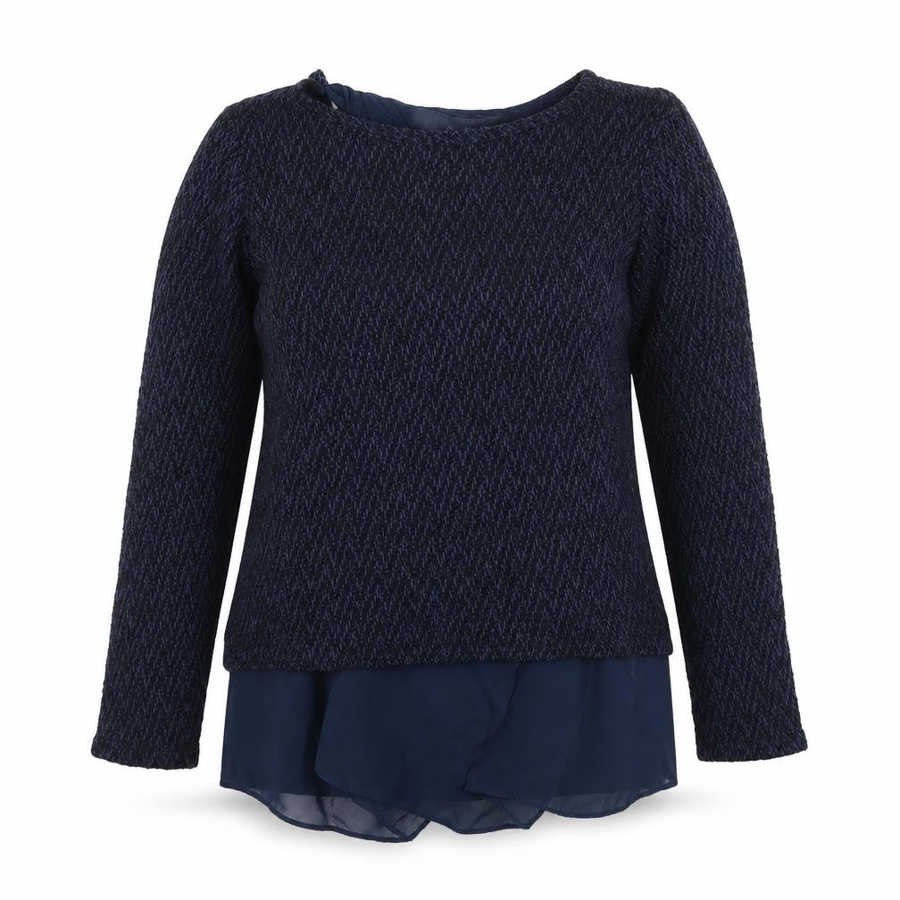 Womens UK Size L Green Envelope Blue Pullover Jumper